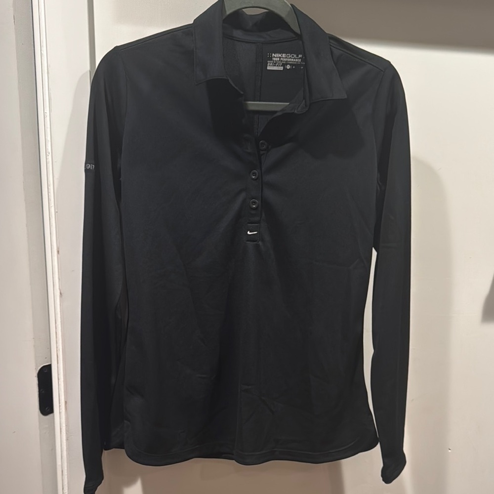 Nike Golf Black Long Sleeve Polo Shirt